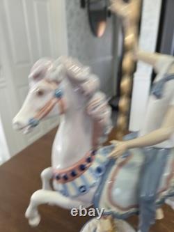Vintage Lladro Boy On Carousel Horse #1470, Retired, Orig Box, Perfect