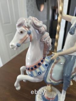Vintage Lladro Boy On Carousel Horse #1470, Retired, Orig Box, Perfect
