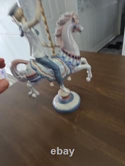 Vintage Lladro Boy On Carousel Horse #1470, Retired, Orig Box, Perfect
