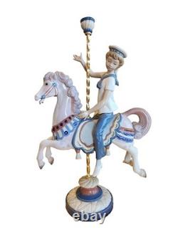 Vintage Lladro Boy on Carousel Horse #1470 Retired