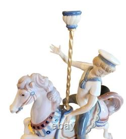 Vintage Lladro Boy on Carousel Horse #1470 Retired