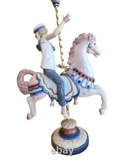 Vintage Lladro Boy on Carousel Horse #1470 Retired