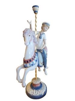 Vintage Lladro Boy on Carousel Horse #1470 Retired