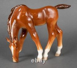 Vintage Lomonosov Porcelain Grazing Foal, Colt, Pony, Horse figurine Large