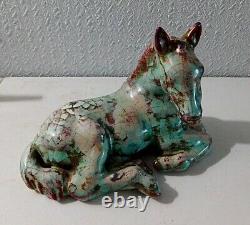Vintage Michael Andersen & Sons Sculpted Horse(colt) Beautiful Persia Glaze