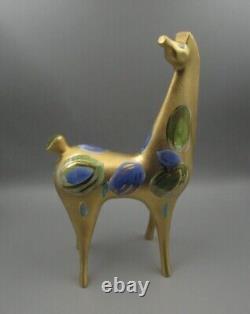 Vintage Mid Century Sascha Brastoff Ceramics Gold & Abstract Horse Statue