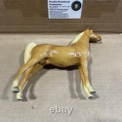 Vintage Mortens Studio Palamino Horse Standing Ceramic Porcelain Horse Figurine