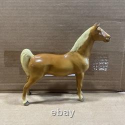 Vintage Mortens Studio Palamino Horse Standing Ceramic Porcelain Horse Figurine