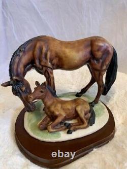 Vintage Mother and Baby Horse Figurine