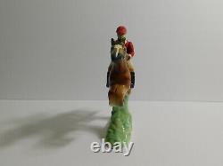 Vintage Nippon Yoko Boeki Co. Japan. Jockey-Horse Jumping. Porcelain figurine