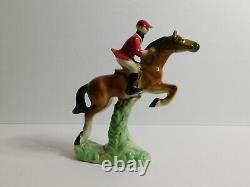Vintage Nippon Yoko Boeki Co. Japan. Jockey-Horse Jumping. Porcelain figurine