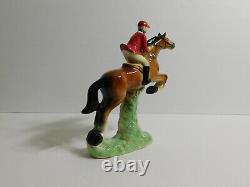 Vintage Nippon Yoko Boeki Co. Japan. Jockey-Horse Jumping. Porcelain figurine