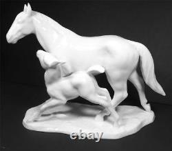 Vintage Noritake Porcelain Horse and Foal Figure White Bone China
