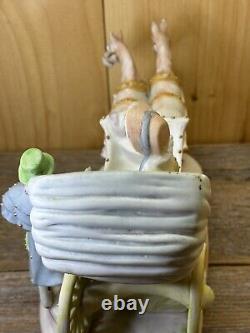 Vintage Occupied Japan, Porcelain Figurine Horse Drawn Carriage, Beautiful