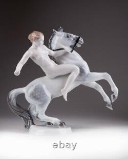 Vintage Original Porcelain figurine Rosenthal Lady Godiva on horseback 25 cm