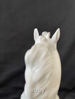 Vintage Porcelain Augarten Lippizaner Stallion Horse Statue Made in Austria