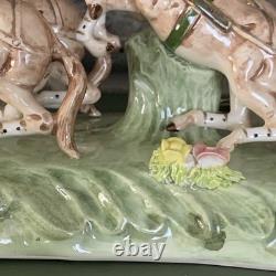 Vintage Porcelain CAPODIMONTE ITALY Cinderella Horse Drawn Carriage 14