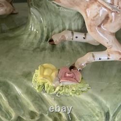 Vintage Porcelain CAPODIMONTE ITALY Cinderella Horse Drawn Carriage 14