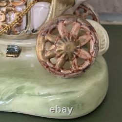 Vintage Porcelain CAPODIMONTE ITALY Cinderella Horse Drawn Carriage 14