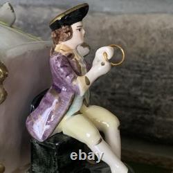 Vintage Porcelain CAPODIMONTE ITALY Cinderella Horse Drawn Carriage 14
