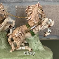Vintage Porcelain CAPODIMONTE ITALY Cinderella Horse Drawn Carriage 14