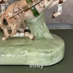Vintage Porcelain CAPODIMONTE ITALY Cinderella Horse Drawn Carriage 14