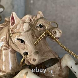 Vintage Porcelain CAPODIMONTE ITALY Cinderella Horse Drawn Carriage 14