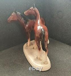 Vintage Porcelain Figurine Horses Hertwig Katzhutte MADE IN GERMANY