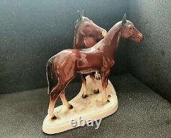 Vintage Porcelain Figurine Horses Hertwig Katzhutte MADE IN GERMANY