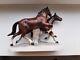 Vintage Porcelain Figurine Running Horses Hertwig And Co