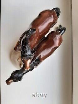 Vintage Porcelain Figurine Running Horses Hertwig and Co