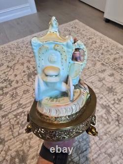 Vintage Porcelain Horse-Drawn Carriage Figurine