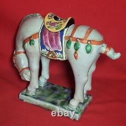 Vintage Porcelain Horse Figurine Signed Chinese Statues