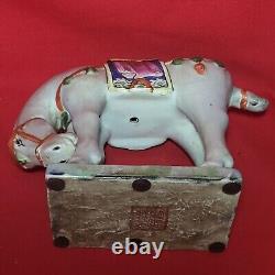 Vintage Porcelain Horse Figurine Signed Chinese Statues