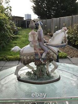 Vintage RARE LLADRO # 927 Valencian couple on horse Signe At The Bottom Limited