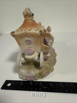 Vintage Rococo Style Victorian Porcelain Horse Drawn Carriage Figurine Japan Art