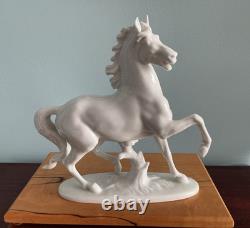 Vintage Rosenthal Germany T. Karner White Prancing Horse Porcelain # 1136 DsVa