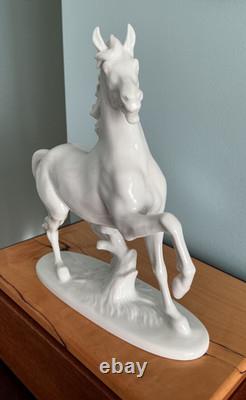 Vintage Rosenthal Germany T. Karner White Prancing Horse Porcelain # 1136 DsVa
