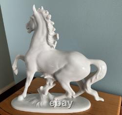 Vintage Rosenthal Germany T. Karner White Prancing Horse Porcelain # 1136 DsVa Vintage Rosenthal Germany T. Karner White Prancing Horse Porcelain # 1136 DsVa