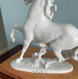 Vintage Rosenthal Germany T. Karner White Prancing Horse Porcelain # 1136 DsVa