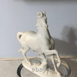 Vintage Rosenthal Horse Rearing White Porcelain Rare Signed