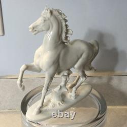 Vintage Rosenthal Horse Rearing White Porcelain Rare Signed