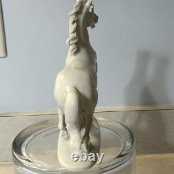 Vintage Rosenthal Horse Rearing White Porcelain Rare Signed
