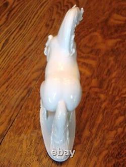 Vintage Rosenthal White Porcelain Rearing Horse Figurine by T. Karner #774