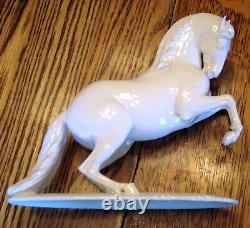 Vintage Rosenthal White Porcelain Rearing Horse Figurine by T. Karner #774