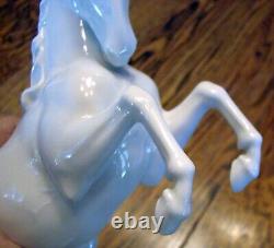 Vintage Rosenthal White Porcelain Rearing Horse Figurine by T. Karner #774