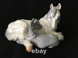 Vintage Royal Copenhagen Porcelain Horse Mare & Foal Figurine