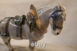 Vintage Royal Copenhagen Porcelain Percheron Large Draft Horse Figurine # 471