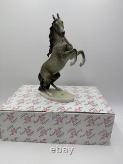 Vintage Royal DUX Bohemia Porcelain Horse Figurine 12H Czech Republic Withbox