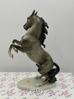 Vintage Royal DUX Bohemia Porcelain Horse Figurine 12H Czech Republic Withbox